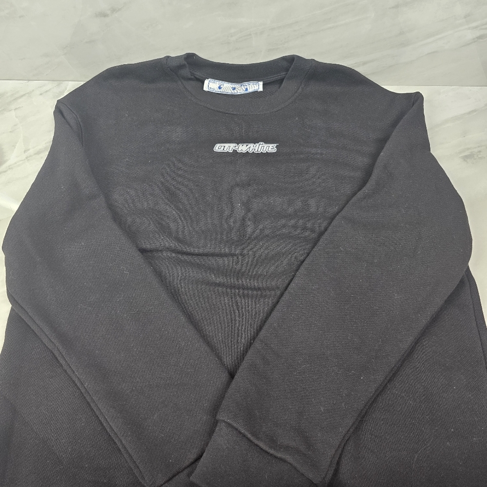 Off-White Black Crewneck Sweater